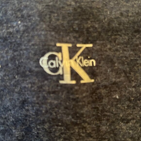 Calvin Klein cropped heathered navy leggings w/ lattice detail at back ankles sz - Picture 5 of 11